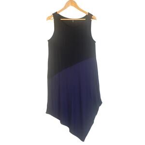 Eileen Fisher Dress ‎ Asymmetrical Relaxed Stretch Sleeveless Medium Lagenlook